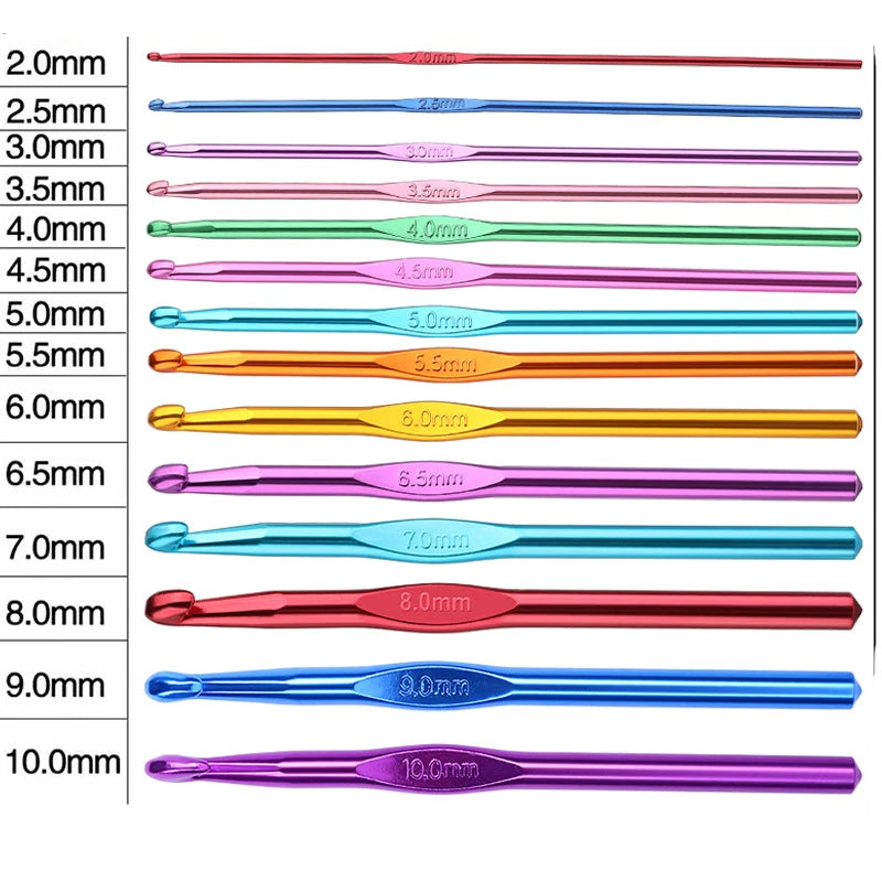 Suiwotin - Juego De 3 Ganchos De Ganchillo De 2 Mm/2,5 Mm/3 Mm, Juego