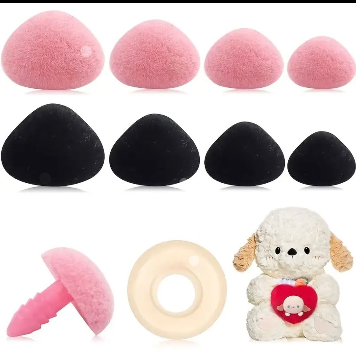 Nariz terciopelo para amigurumi